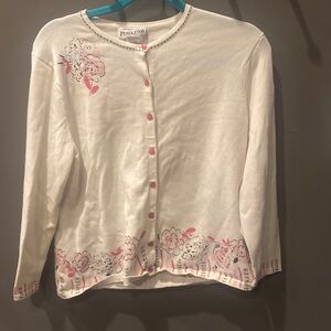 Pendleton size small cute floral cardigan sweater great condition cotton blend